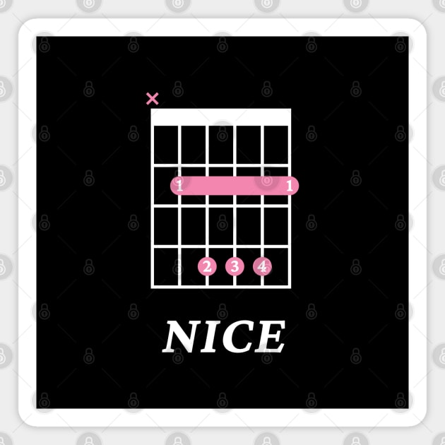 B Nice B Guitar Chord Tab Dark Theme Magnet by nightsworthy